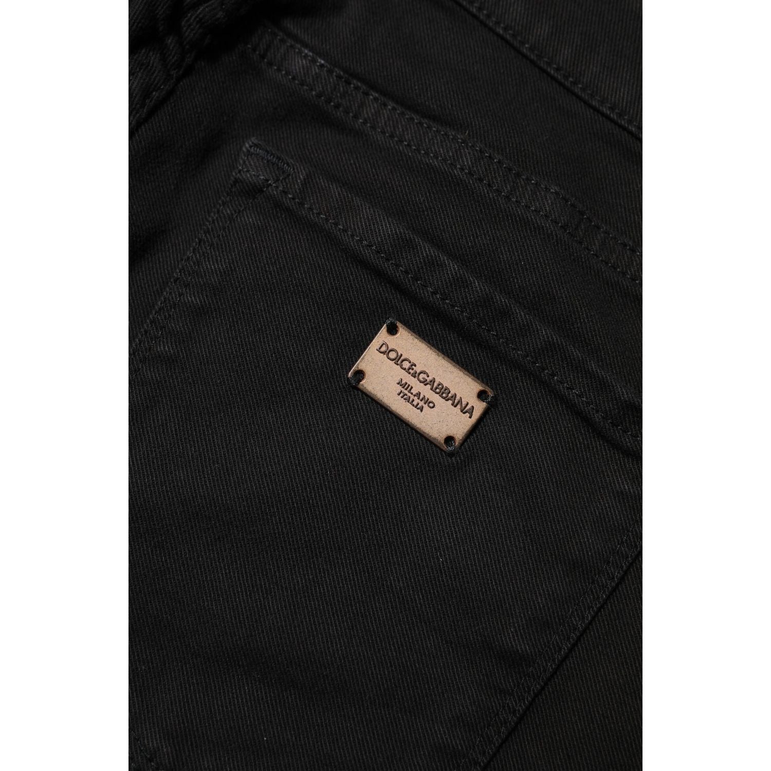 Dolce & Gabbana Black Cotton Stretch Slim Fit Denim Jeans