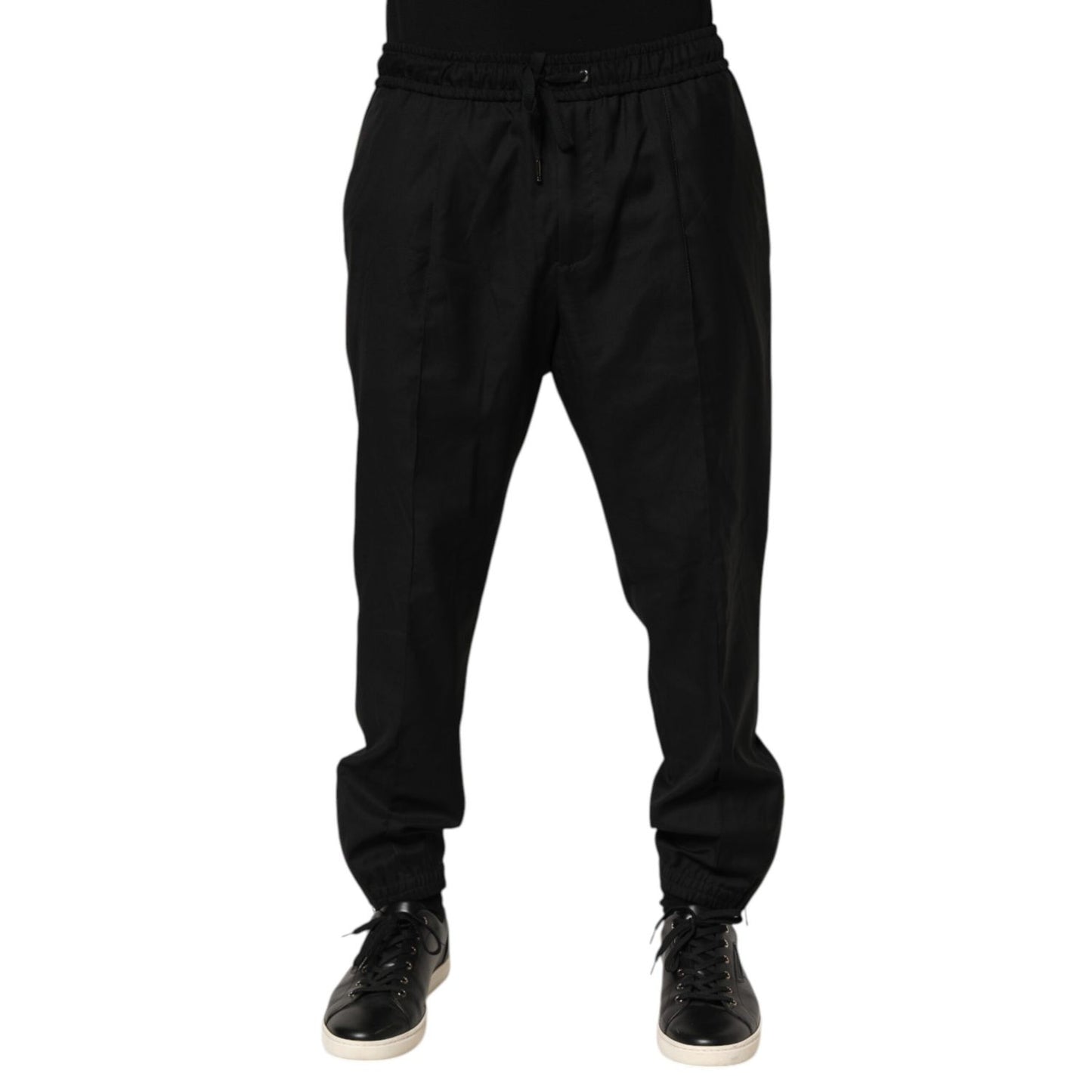 Dolce & Gabbana Black Drawstring Men Jogger Sweatpants Pants