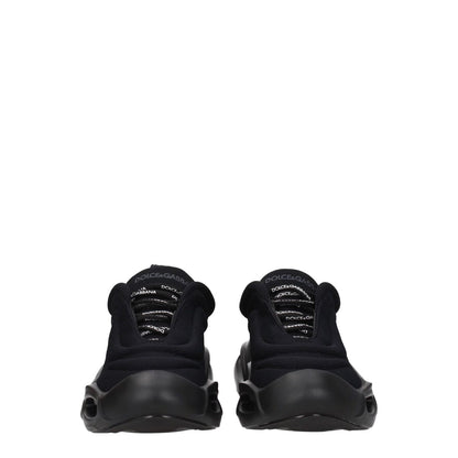 Dolce & Gabbana Black Fabric Chunky Sneakers