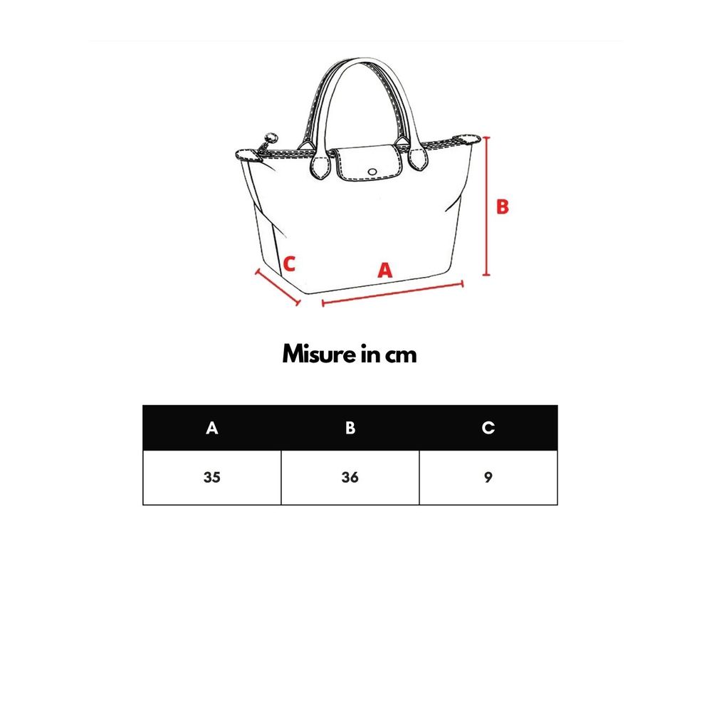 Diagram of Dolce & Gabbana Black Leather Matelassé Tote Bag dimensions in cm: A=35, B=36, C=9 with measurement guide.