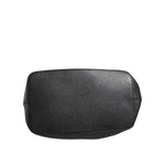 Bottom view of Dolce & Gabbana Black Leather Shoulder Crossbody Bucket Women Borse Bag showing texture and stitching details.