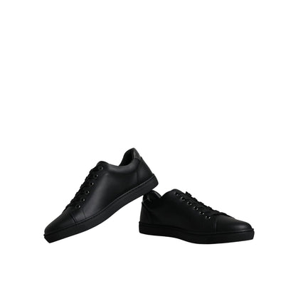 Dolce & Gabbana Black London Sacred Heart Men Sneakers Shoes