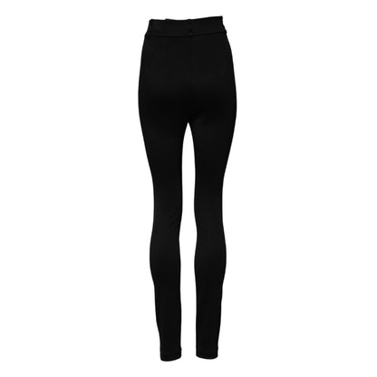 Dolce & Gabbana Black Nylon High Waist Skinny Leggings Pants