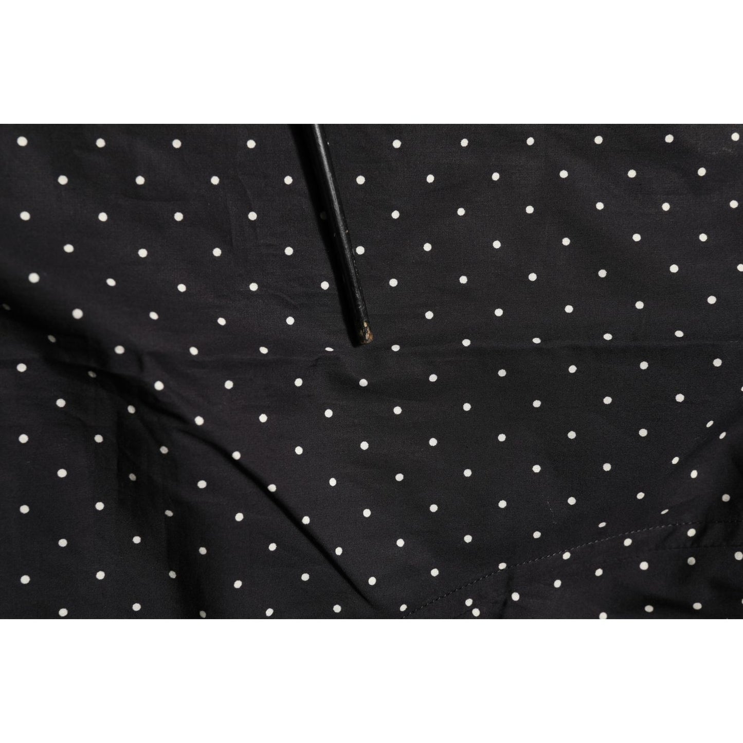 Dolce & Gabbana Black Polka Dot Cotton GOLD Men Formal Dress Shirt