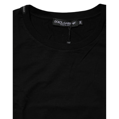 Dolce & Gabbana Black Short Sleeves Crew Neck Top T-shirt