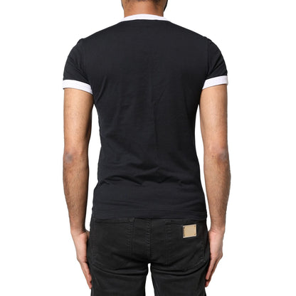 Dolce & Gabbana Black Sicilia Crew Neck Short Sleeve T-shirt