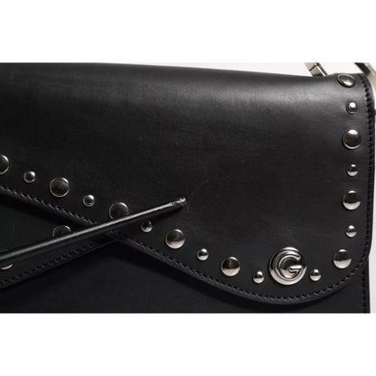 Dolce & Gabbana Black Small Leather Studded Shoulder Crossbody Bag