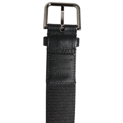 Dolce & Gabbana Blue Black Polyester Metal Buckle Belt
