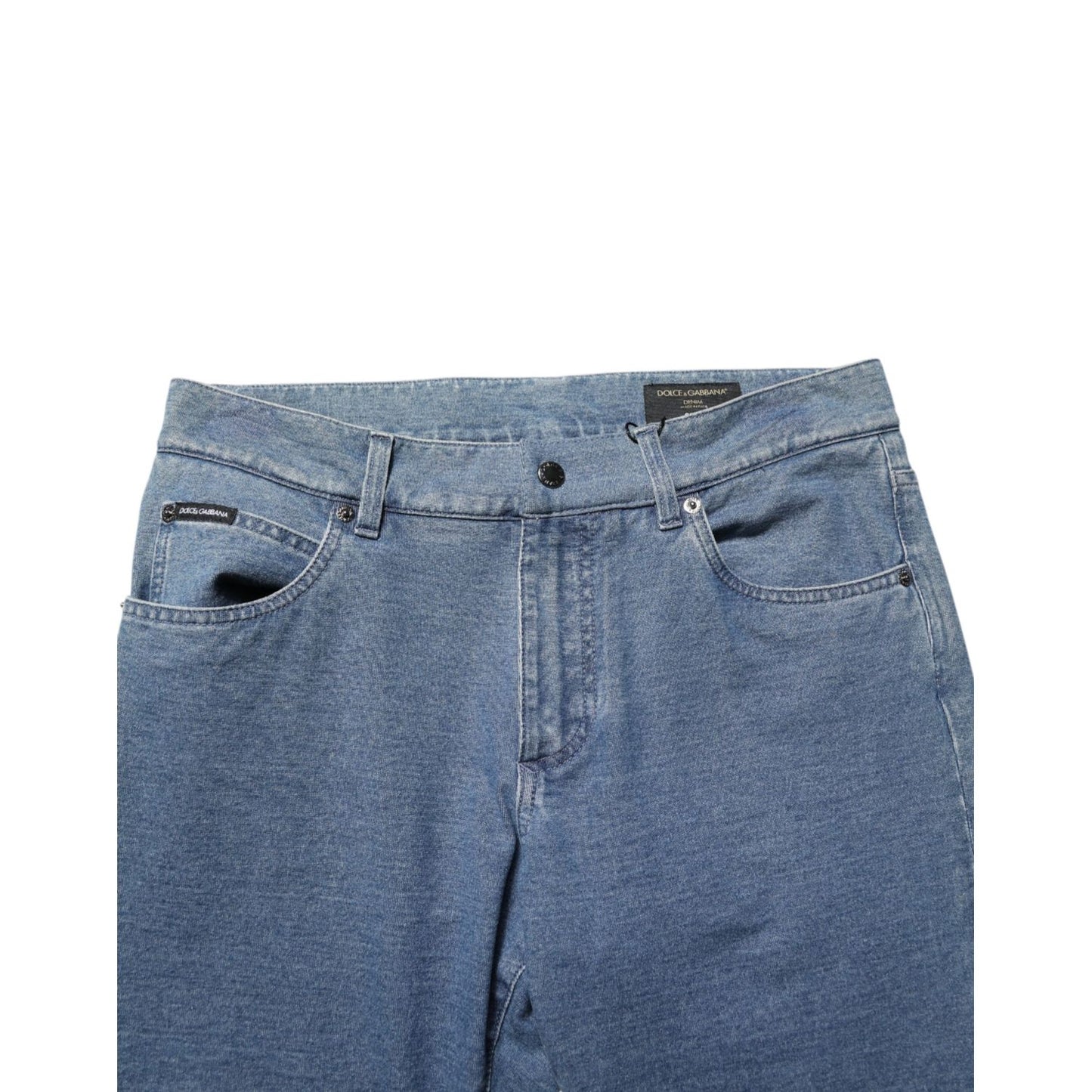 Dolce & Gabbana Blue Cotton Stretch Slim Fit Men Denim Jeans