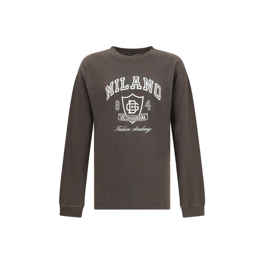 Dolce & Gabbana Brown Cotton Sweatshirt