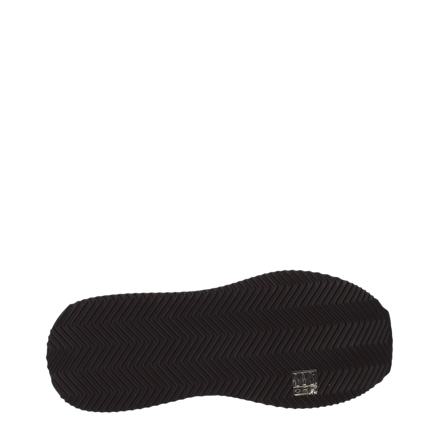 Dolce & Gabbana Brown Fabric Low Tops sneaker sole view with logo details.