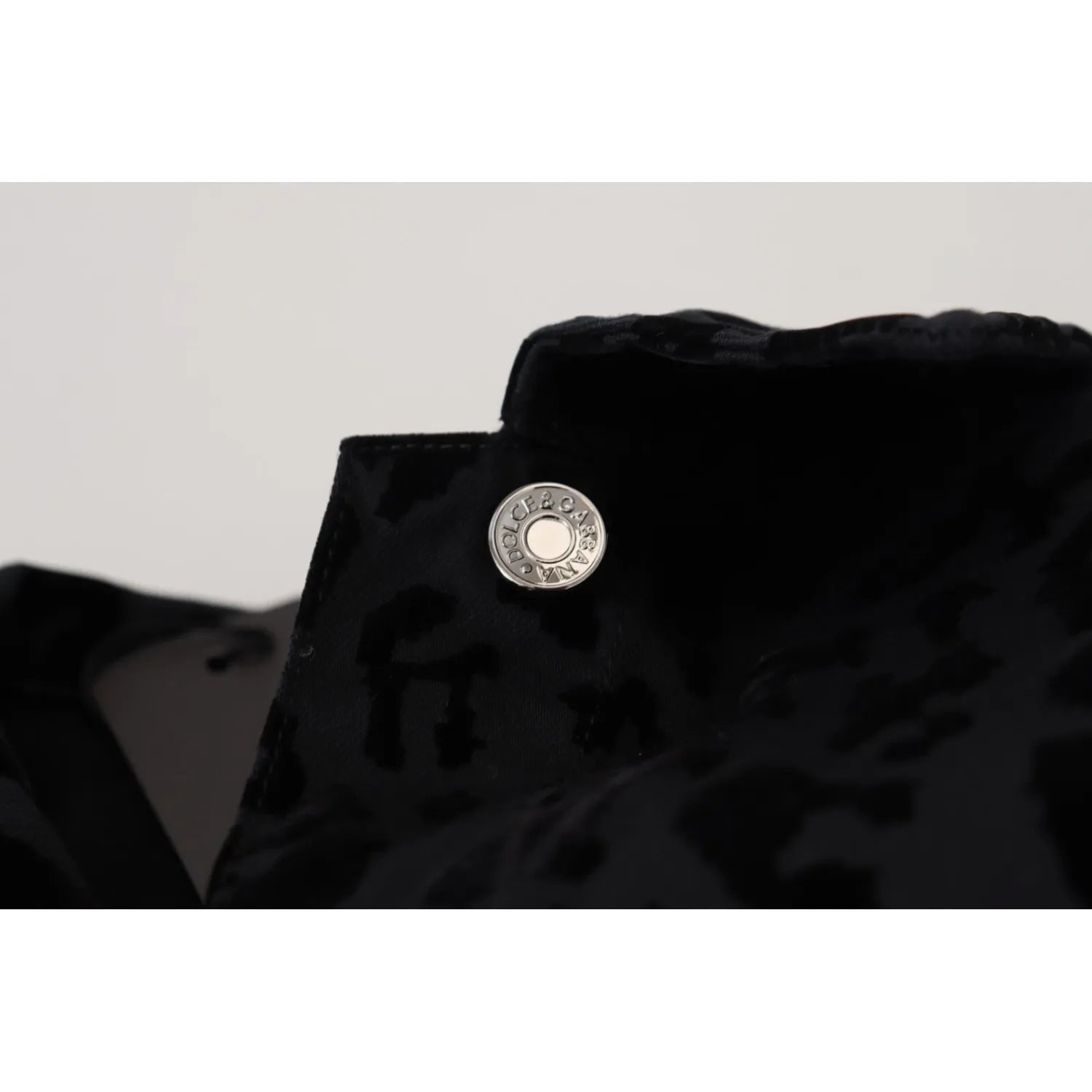 Dolce & Gabbana Cotton Black Leopard Long Sleeve Denim Jacket