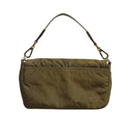 Dolce & Gabbana Dark Green Nylon Logo Plaque Shoulder Strap Borse Bag