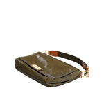Dolce & Gabbana Dark Green Nylon Logo Plaque Shoulder Strap Borse Bag