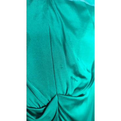 Dolce & Gabbana Dark Green Viscose Long Sleeve Midi Dress