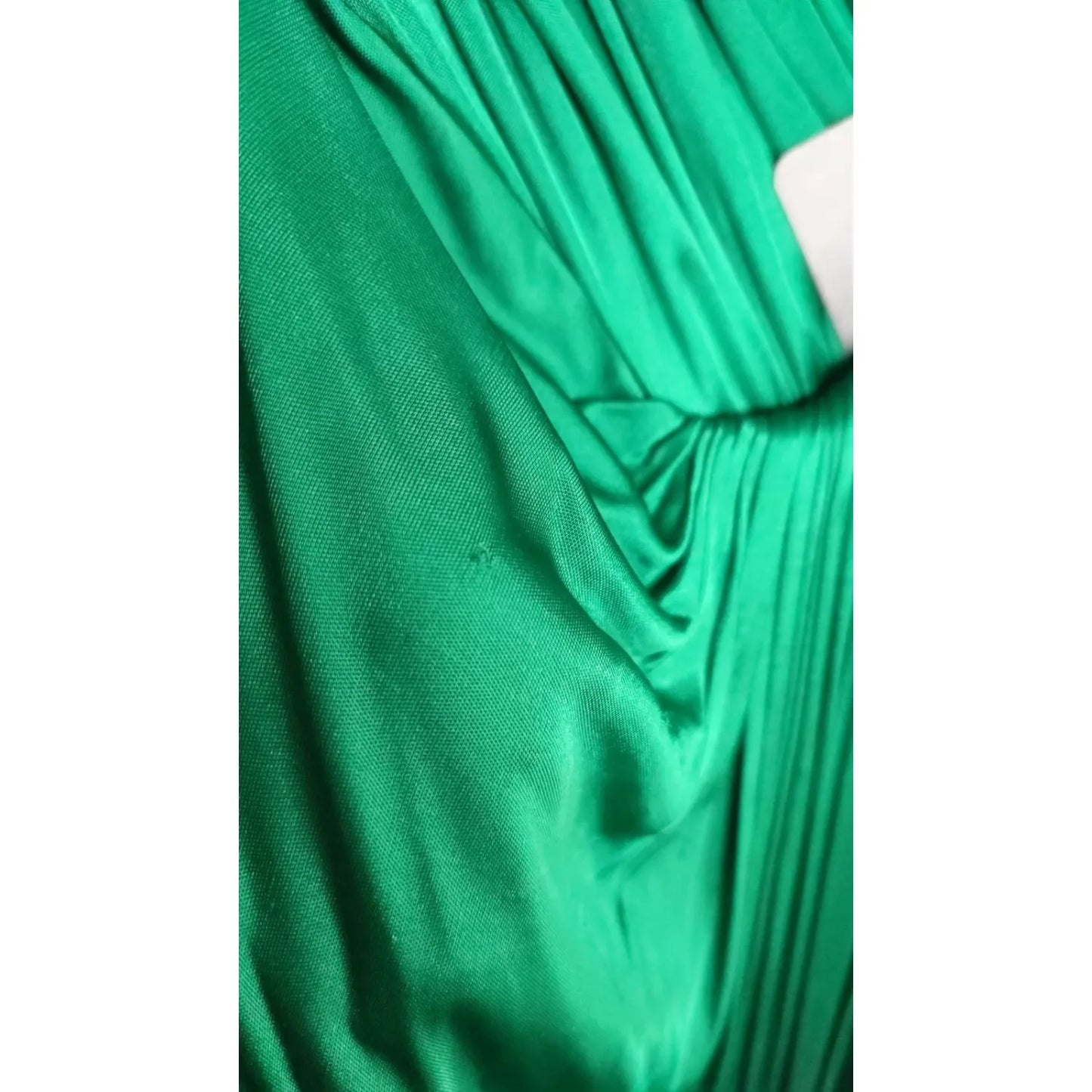 Dolce & Gabbana Dark Green Viscose Long Sleeve Midi Dress