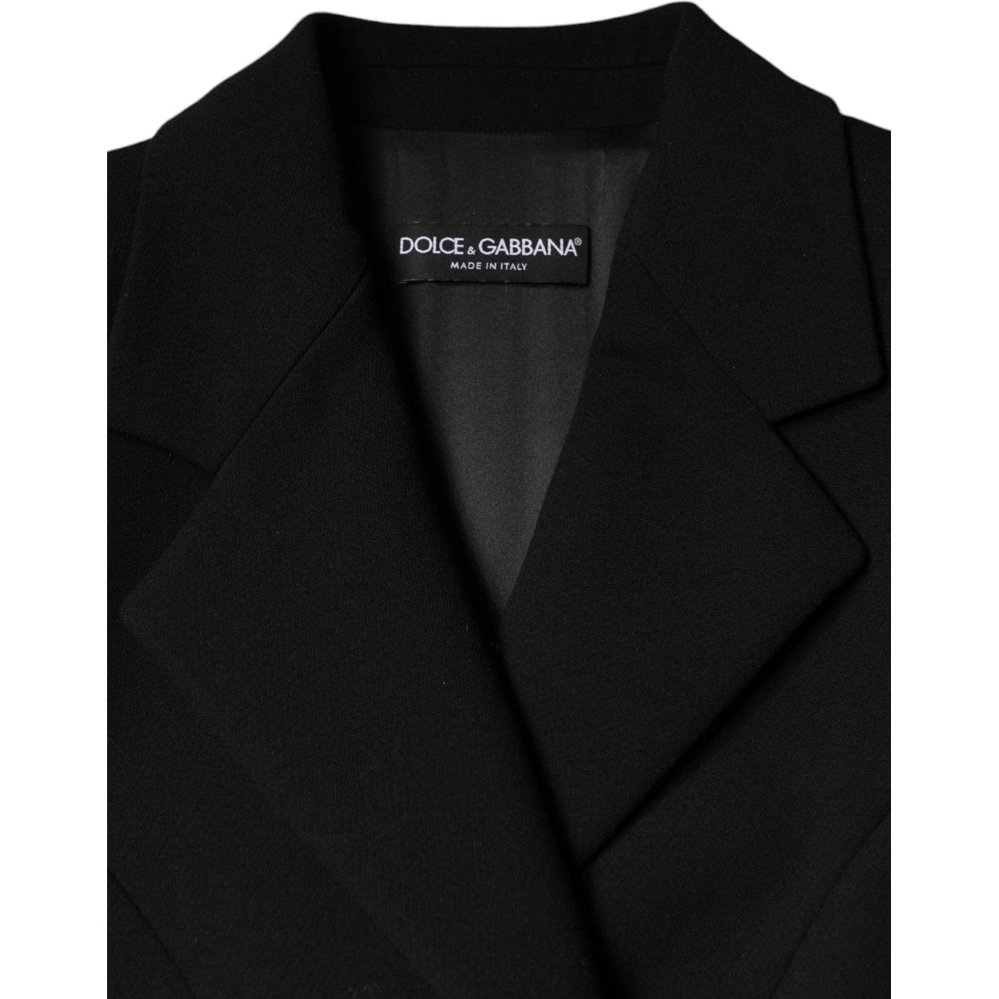 Dolce & Gabbana Black Double Breasted Trench Coat Jacket JKT4087-48