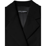 Dolce & Gabbana Black Double Breasted Trench Coat Jacket JKT4087-48