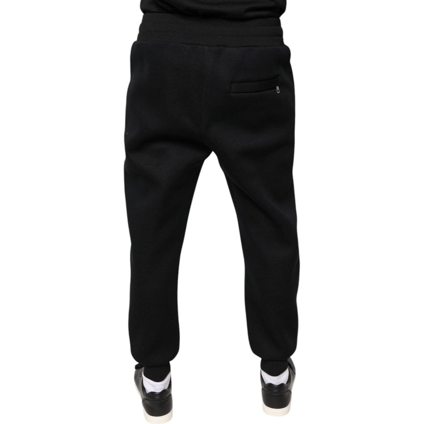 Dolce & Gabbana Black Modal DG Logo Jogger Men Sweatpants Pants PAN75602-46