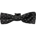 Dolce & Gabbana Black Silk Fantasy Adjustable Neck Men Papillon Bow Tie Dolce & Gabbana Dark Slate Gray