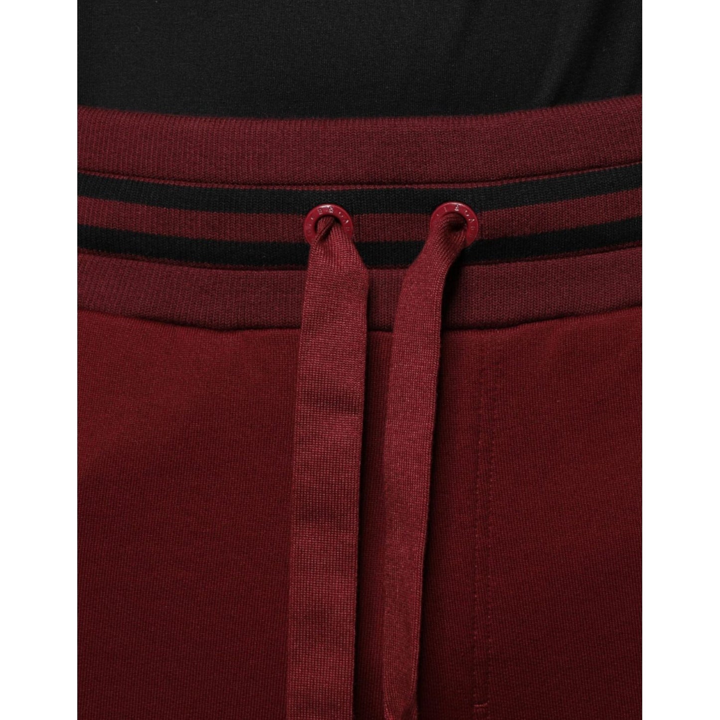 Dolce & Gabbana Dark Red Cotton Men Jogger Sweatpants Pants PAN75562-50