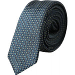 Dolce & Gabbana Green Patterned 100% Silk Adjustable Men Tie Dolce & Gabbana Dark Slate Gray