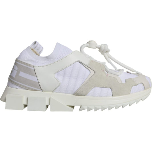 Dolce & Gabbana White Mesh Sorrento Trekking Sneakers Shoes LA11806-38