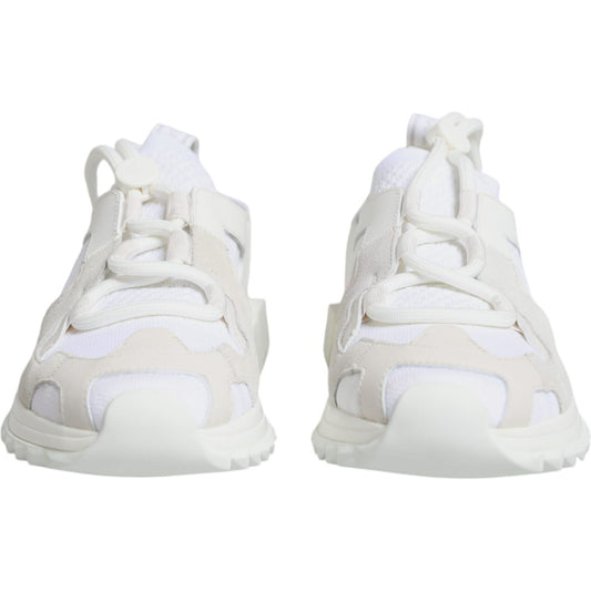 Dolce & Gabbana White Mesh Sorrento Trekking Sneakers Shoes LA11856-38.5