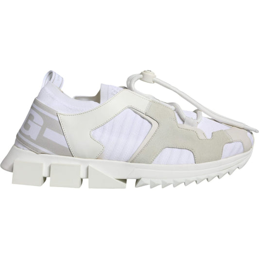 Dolce & Gabbana White Mesh Sorrento Trekking Sneakers Shoes MV6195-42