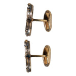Dolce & Gabbana Gold Tone 925 Sterling Silver DG Logo Accessory Cufflink on white background.