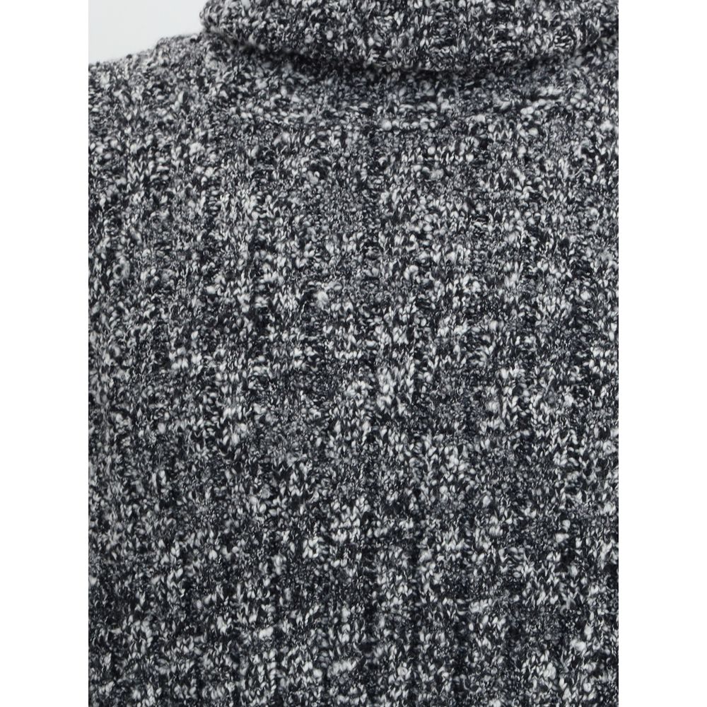Dolce & Gabbana Gray Fleece Wool Turtleneck