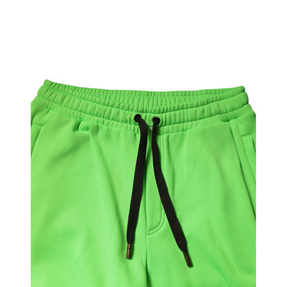 Dolce & Gabbana Green Patchwork Cargo Bermuda Shorts