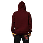 Dolce & Gabbana Maroon Embossed Logo Hooded Sweatshirt Sweater featuring iconic design, perfect for casual wear.