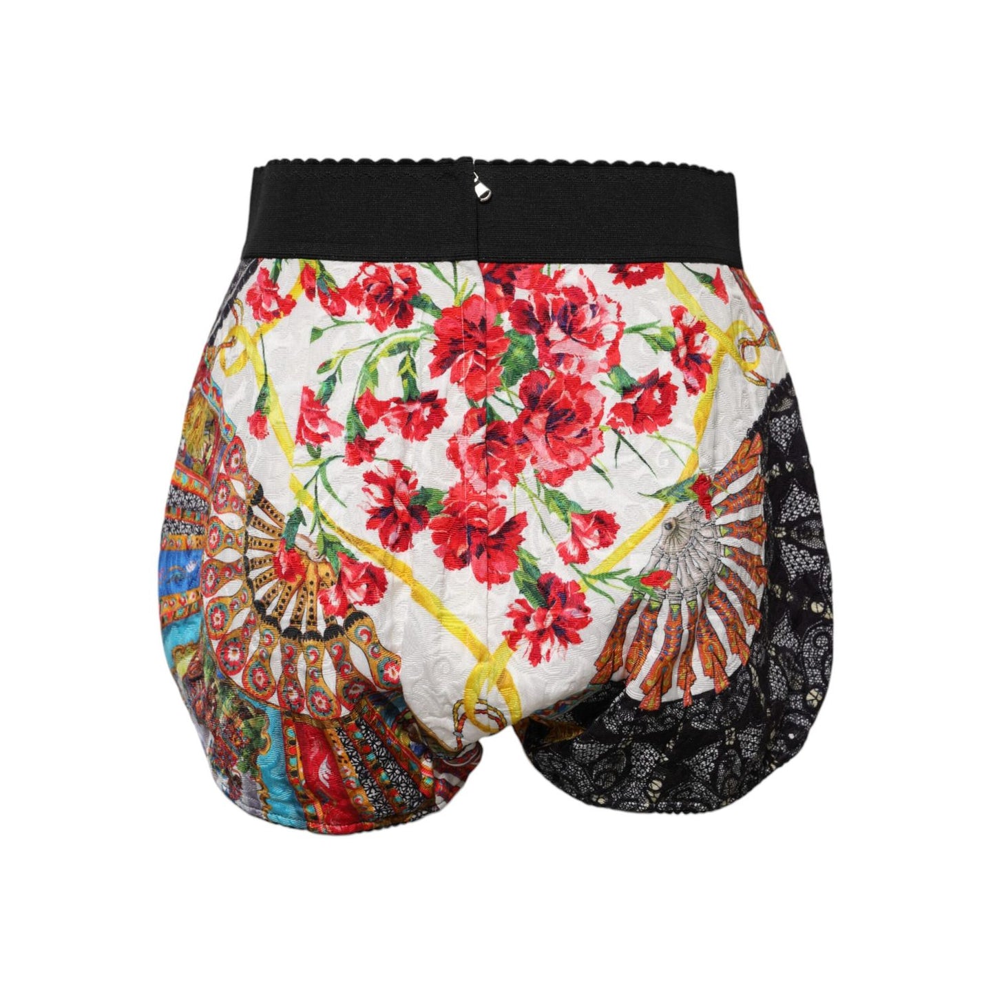 Dolce & Gabbana Multicolor Floral High Waist Hot Pants Shorts