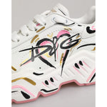 Dolce & Gabbana Multicolor Hand Painted DAYMASTER Sneaker Shoes with unique design and chunky sole.