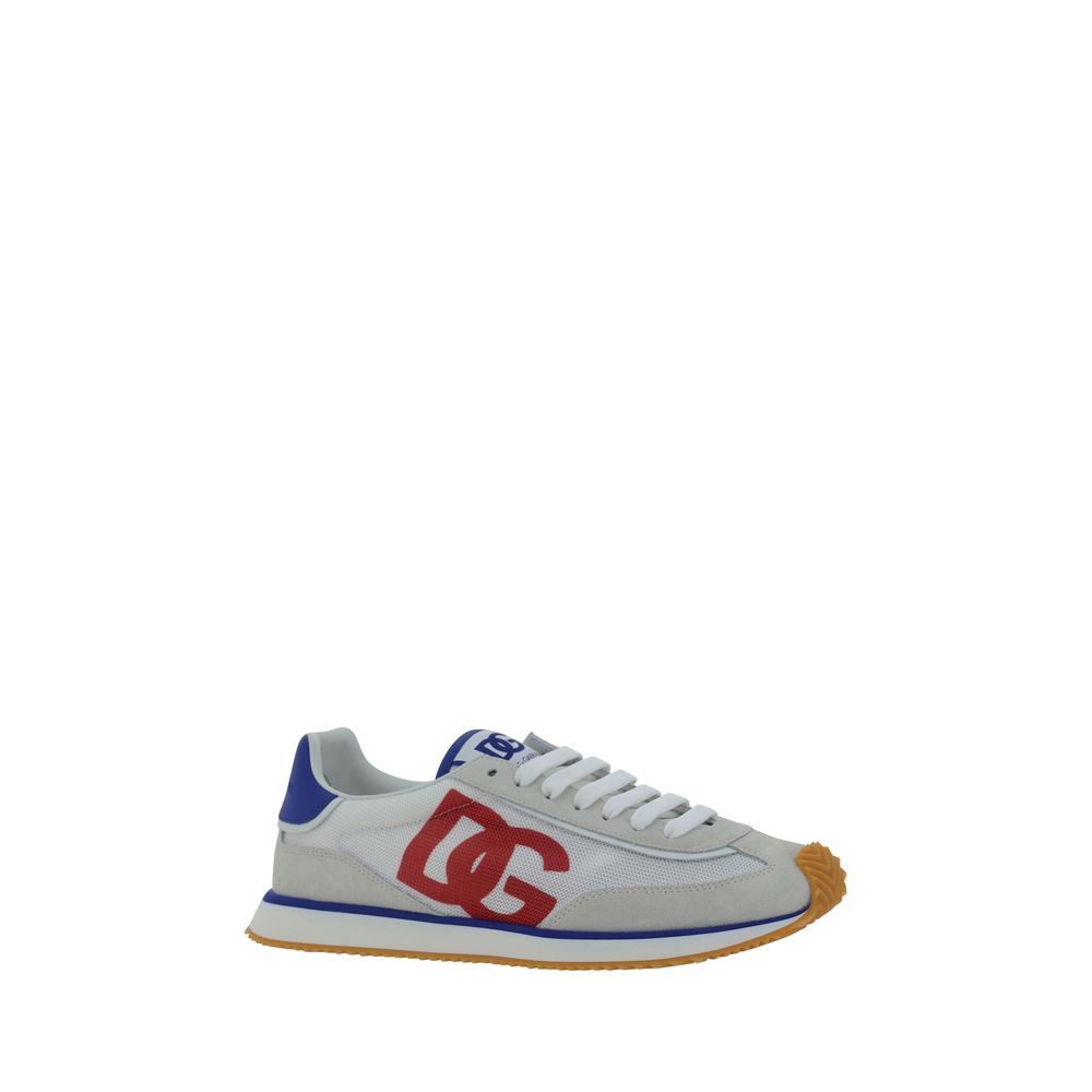 Dolce & Gabbana Multicolor Rubber Low Top Sneakers with suede details and monogram on heel