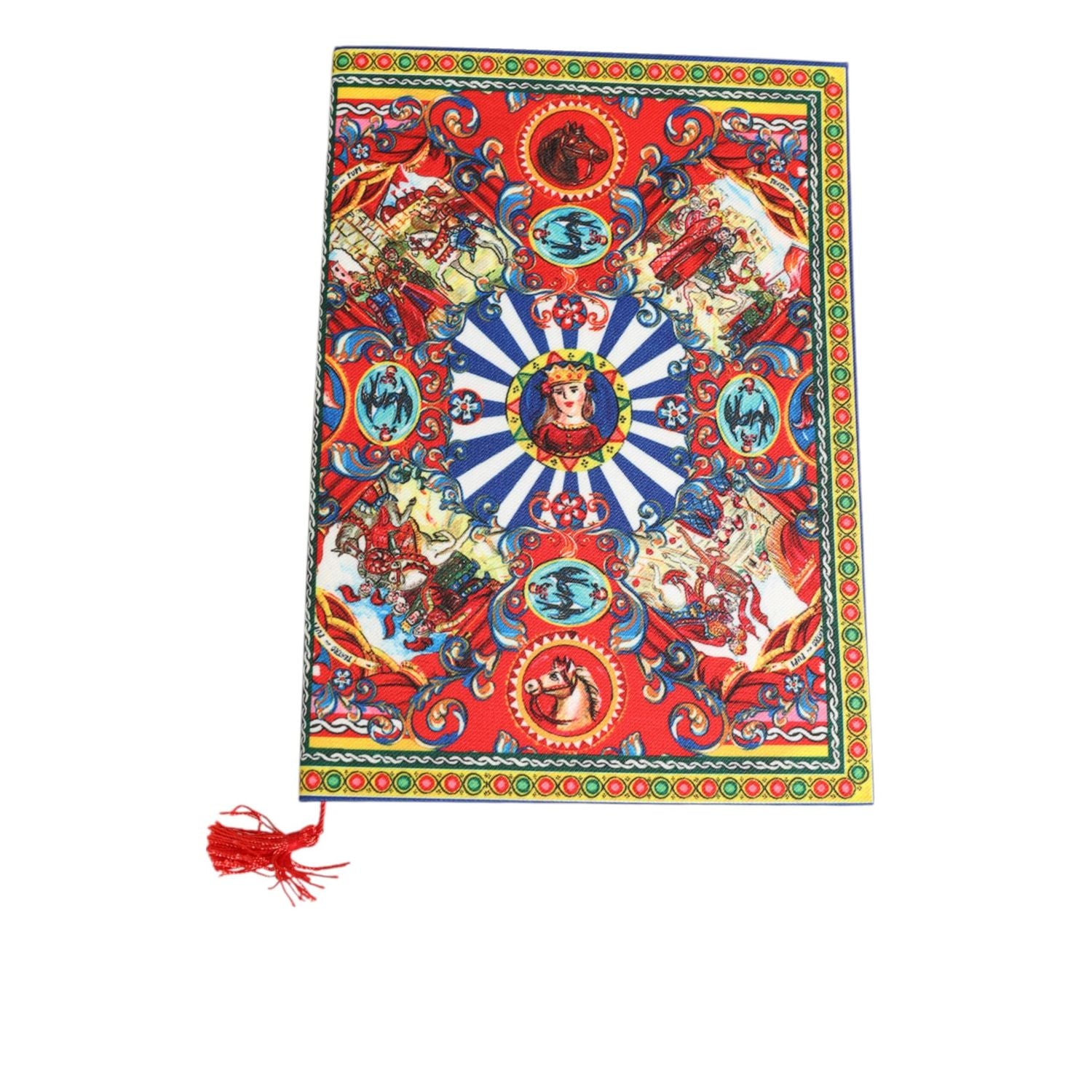 Dolce & Gabbana Multicolor Sicilian Carretto Print Journal  Notebook