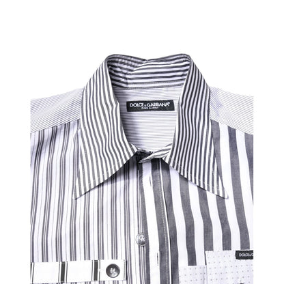 Dolce & Gabbana Multicolor Striped Button Down Casual Shirt