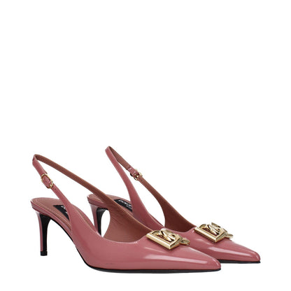 Dolce & Gabbana Pink Leather High Heel Pumps