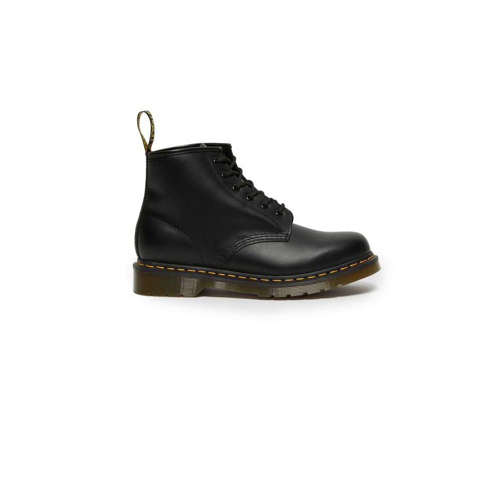 Dr. Martens Black Leather Athletic 101 YS boots for men, featuring durable leather and classic design.
