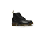 Dr. Martens Black Leather Athletic men's boots with classic design and durable sole.