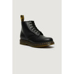 Dr. Martens Black Leather Athletic men's boots with sturdy sole, perfect for style and comfort.