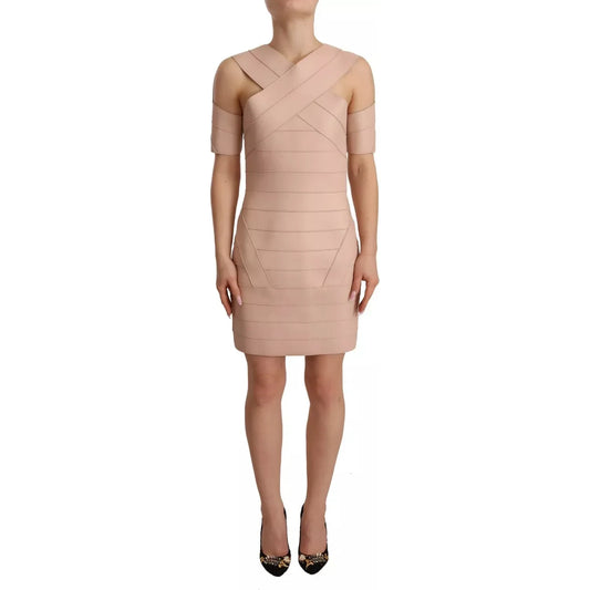 Dsquared² Beige Leather Open Shoulder Sheath Mini Dress 1728,67345645728,Beige,Clothing,Dresses - Clothing,Dresses - Women - Clothing,Dsquared²,IT42|M,Material: 100% Leather,Preowned / Defect,Short - Dresses - Clothing,Sleeveless - Dresses - Clothing,Wome
