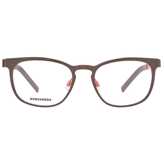 Alt Tag: Dsquared² Bicolor Metal Frames for women, model DQ5184-020-51, featuring brown flock color, category 3 metal glasses.