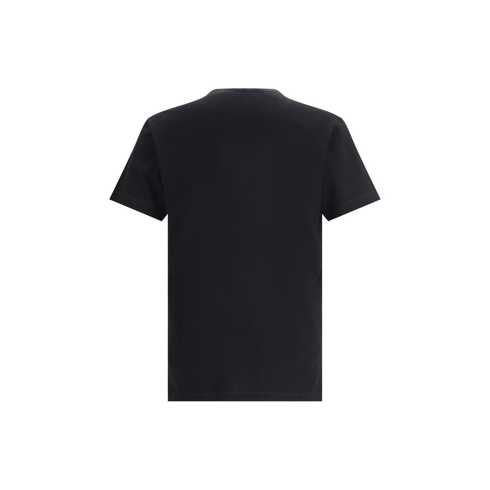 Back view of Dsquared² Black Cotton Sportswear T-shirt with ribbed crew neck and iconic logo.