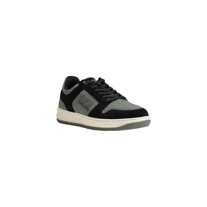 EA7 Emporio Armani Green Polyester Athletic Sneakers for men, featuring a modern design with EA7 logo, ideal for style and comfort.