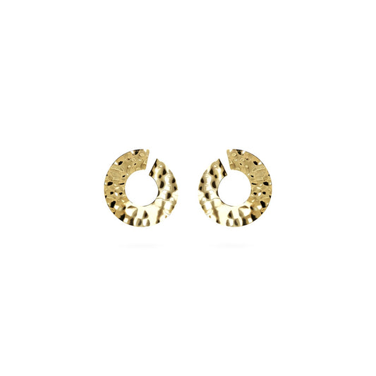 ETRUSCA JEWELS JEWELRY Mod. WSET00767.YG elegant gold earrings with a textured design