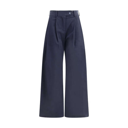 Ella Blue Cotton Casual Pants