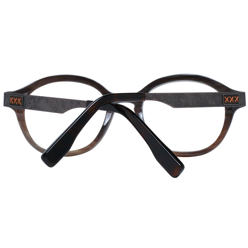 Ermenegildo Zegna Brown Horn Glasses (Frames)