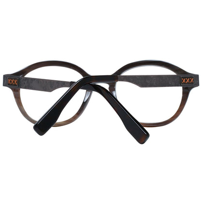 Ermenegildo Zegna Brown Horn Glasses (Frames)